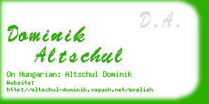 dominik altschul business card